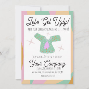 Invitación Retro Navidades Fiesta Ugly Sweater Event