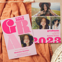 Retro negrita sobredimensionado Grad 4 foto gradua