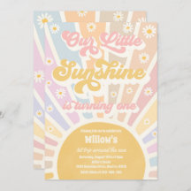 Retro Nuestro Pequeño Sol Primer Fiesta de Cumplea