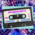 Invitación Retro Ochties Purple Mix Tape 50th Birthday Party<br><div class="desc">👉 Celebra tu estilo de cumpleaños número 50 con esta súper divertida invitación a una fiesta de video retro mix. El diseño tiene un estilo de los años ochenta, con rayas violetas y turquesas. ¡Esta invitación hará que su fiesta se aparte del resto! #zazzlemade - Simplemente haga clic para personalizar...</div>