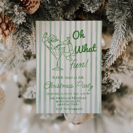 Invitación Retro Oh Qué Navidades Divertidos Santa Claus Fies