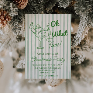 Invitación Retro Oh Qué Navidades Divertidos Santa Claus Fies