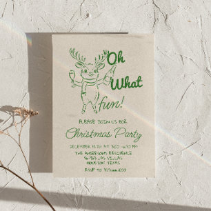 Invitación Retro Oh Qué Navidades divertidos se burlan del Fi