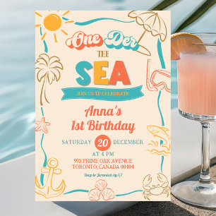 Invitación Retro Oneder El Mar Primera Cumpleaños