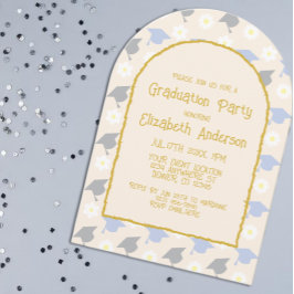 Invitación Retro Peach Graduation Party