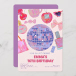 Invitación Retro Pink Disco yk2 estético Dulce 16 Cumpleaños<br><div class="desc">Disco rosa retro Yk2 dulce 16 cumpleaños</div>