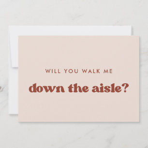 Invitación Retro Pink ¿Me vas a caminar por el pasillo?