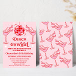 Invitación Retro Pink Red Disco Cowgirl 30 cumpleaños<br><div class="desc">Retro Pink Red Disco Cowgirl 30th Birthday Invitation Diversión disco cowgirl temática de cumpleaños en rosa caliente y rojo con una bola de disco,  gafas de cóctel y piernas y botas de vaquera. Adecuado para alguien que busca una invitación de cumpleaños disco de estilo retro divertido.</div>