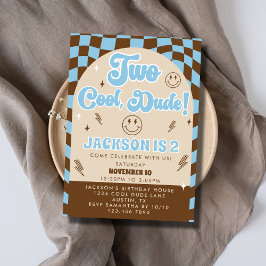 Invitación Retro Rad Two Guay Dude Boy Fiesta de cumpleaños