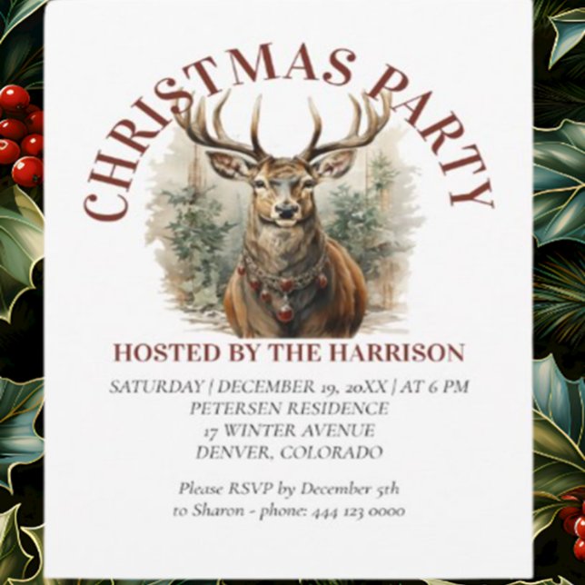 Invitación Retro Retro Clásico Navidades de la Cultura (Personalised Christmas Cards)