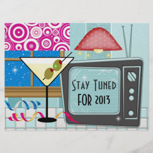 Invitación Retro Rockin de Año Nuevo' - SRF