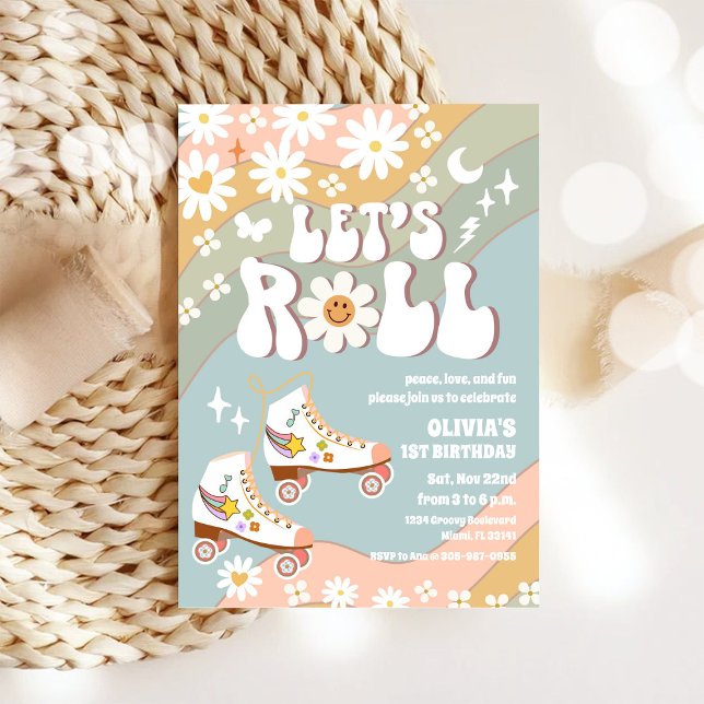 Invitación Retro Roller Skating Birthday Invitation (Subido por el creador)