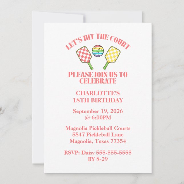 Invitación Retro sé feliz cara de pelota de bolas de pasto cu (Anverso)