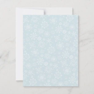 Invitación Retro Sketch Frozen Snowflakes on Ice Blue
