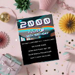 Invitación retro treinta fiesta de los años 2000 cumpleaños 3<br><div class="desc">Únete a la Celebración: ¡Bonitas invitaciones de cumpleaños Fiesta de los años 2000!" Prepárate para entrar en una máquina del tiempo mientras te transportamos de vuelta a la época elegante y divertida de los años 2000. Estas invitaciones son su boleto a una fiesta de cumpleaños llena de nostalgia, con un...</div>