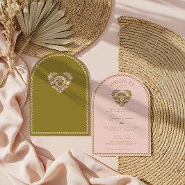 Invitación Retro Tropical Palm Tree Pickleball Brillante Duch