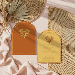 Invitación Retro Tropical Palm Tree Pickleball Brillante Duch