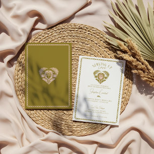 Invitación Retro Tropical Palm Tree Pickleball Brillante Duch