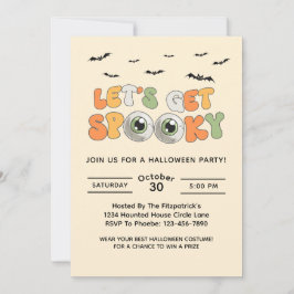 Invitación Retro Vamos a conseguir una fiesta de disfraces de