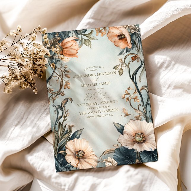 Invitación Retro Victoriano Real Boda Floral (Subido por el creador)