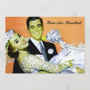 Invitación retro, vintage, casandose
