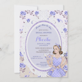 Invitación Retro Vintage Housewife 50's Bridal Shower Light