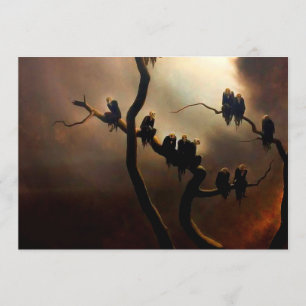 Invitación Retro vivo - Fantasma en un árbol