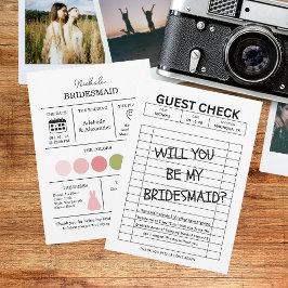 Invitación Retro Will You Be My Bridesmaid Proposal Card