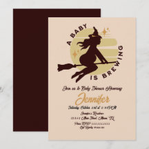 Retro Witch Baby está preparando Baby Shower