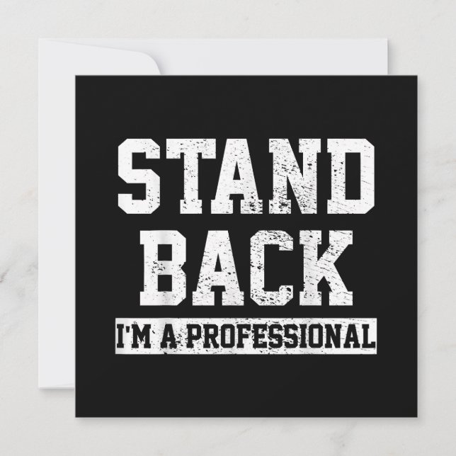 Invitación Retroceder Soy un profesional (Anverso)