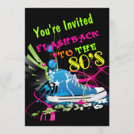 Invitación Retroceso al Neon Sneaker de los años 80
