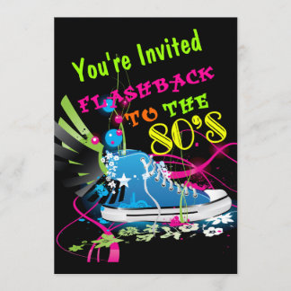 Invitación Retroceso al Neon Sneaker de los años 80