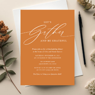Invitación Reúna y sé un Naranja amistoso agradecido