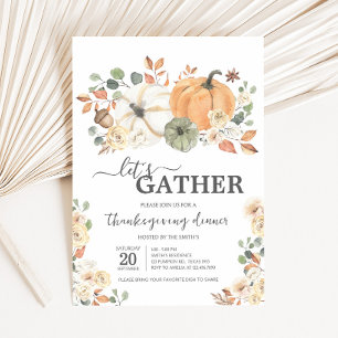 Invitación Reunámonos para la Cena de Acción de Gracias con C