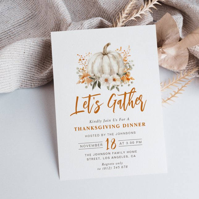 Invitación Reunámonos, una cena de Acción de Gracias llena de (Subido por el creador)