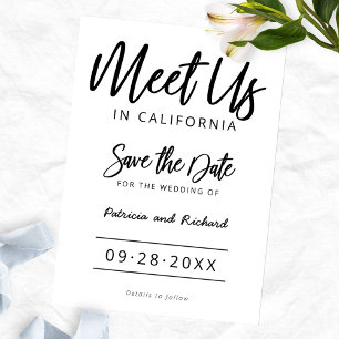 Invitación Reúnete Con Nosotros En La Boda De Destino Ahorra 
