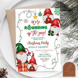Invitación Reuniendo a la pandilla Fiesta de Navidad del gnom