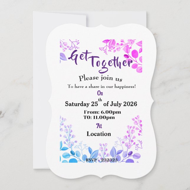 Invitación Reunión  (Anverso)