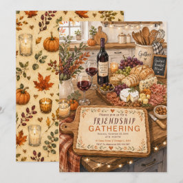 Invitación Reunión acogedora de Friendsgiving