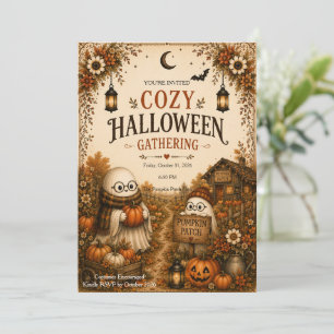 Invitación Reunión acogedora de Halloween