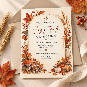 Invitación Reunión acogedora de otoño