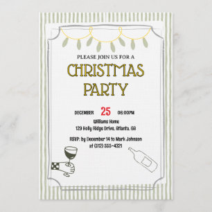 Invitación Reunión acogedora de vacaciones / Celebración fest