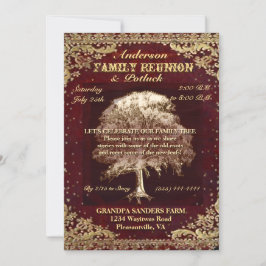 Invitación Reunión - Árbol familiar vintage