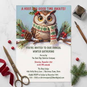 Invitación Reunión Corporativa de Invierno Bosque de Navidad