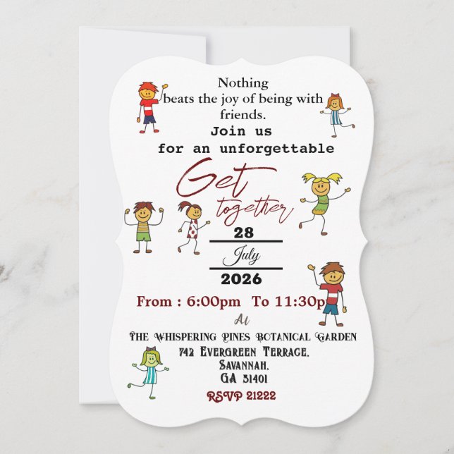 Invitación Reunión de Amigos (Anverso)
