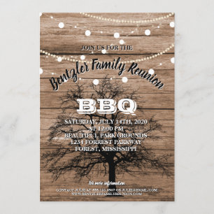 Invitación Reunión de árbol genealógico de la parrilla famili