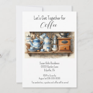 Invitación Reunión de café por la tarde 