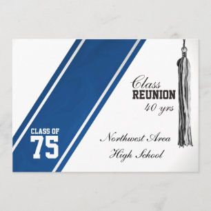 Invitación Reunión de clase azul de banda de variabilidad