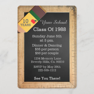 Invitación Reunión de clase Chalkboard