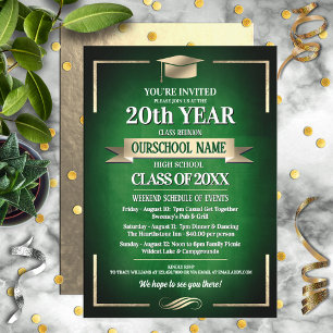 Invitación Reunión de clase de colores de la escuela de estil